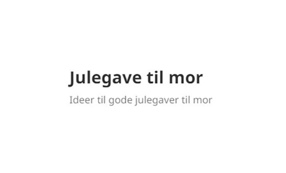 Julegave-til-mor.dk