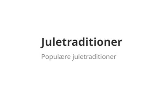 Juletraditioner.dk