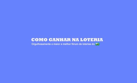 Comoganharnaloteria.com.br