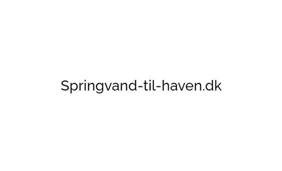 Springvand-til-haven.dk