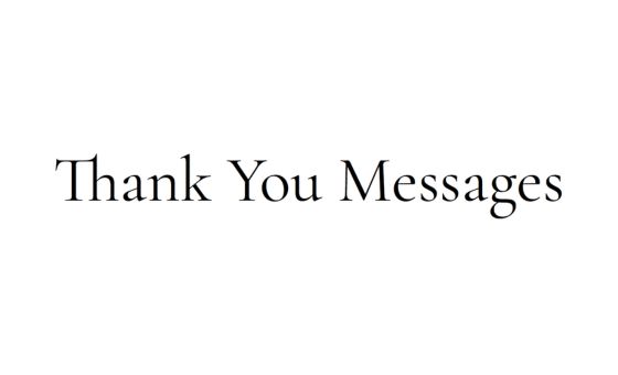 Thank You Messages