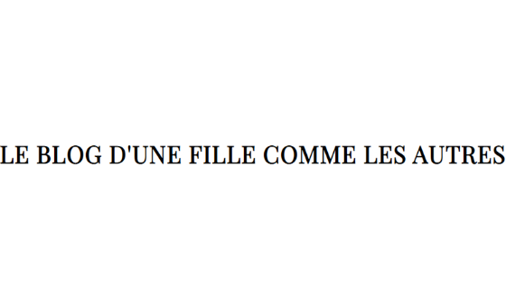Le blog d’une fille comme les autres